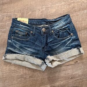 Machine Dark Wash Jean Shorts